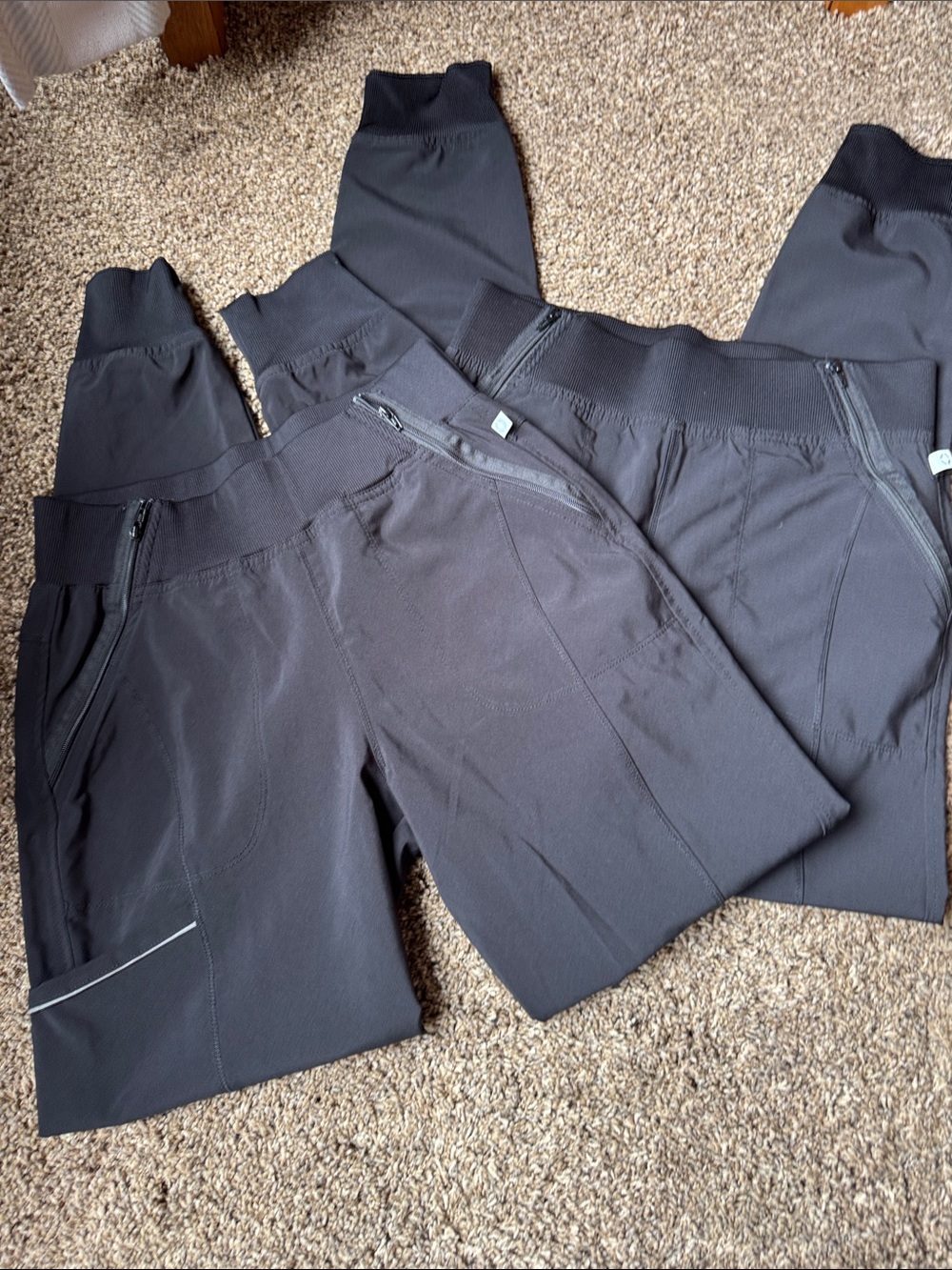 Womens Black Active Scrub Bottoms - Small Tall